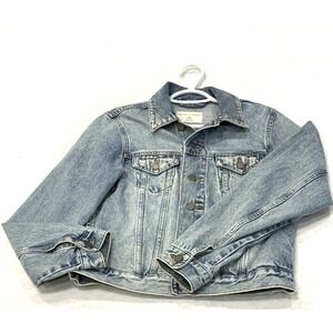 basin + range womens jeans crop jacket size s